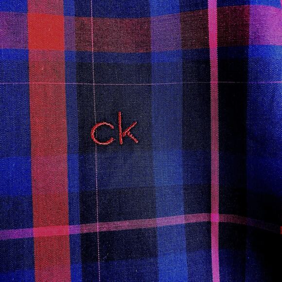 CALVIN KLEIN Weekday Mens Night Sky LS Extra Fine Cotton Shirt Medium $79.50 - Picture 4 of 6